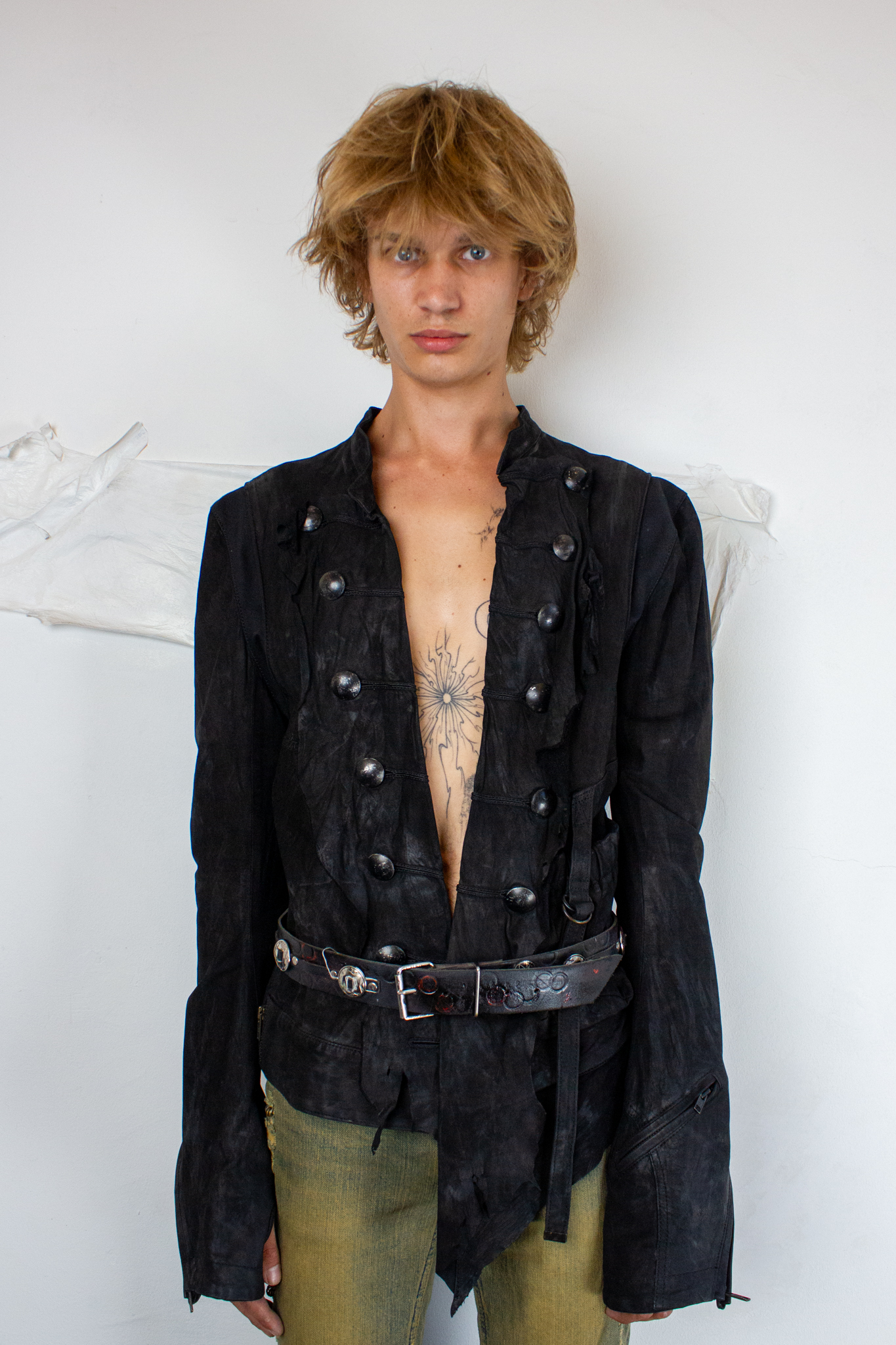 Convertible 'Mud Squadron' Leather Jacket